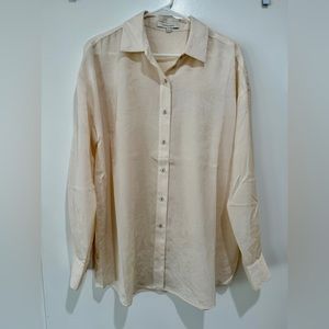 Favorite Daughter Ex-Boyfriend Off-white Brocade Shirt